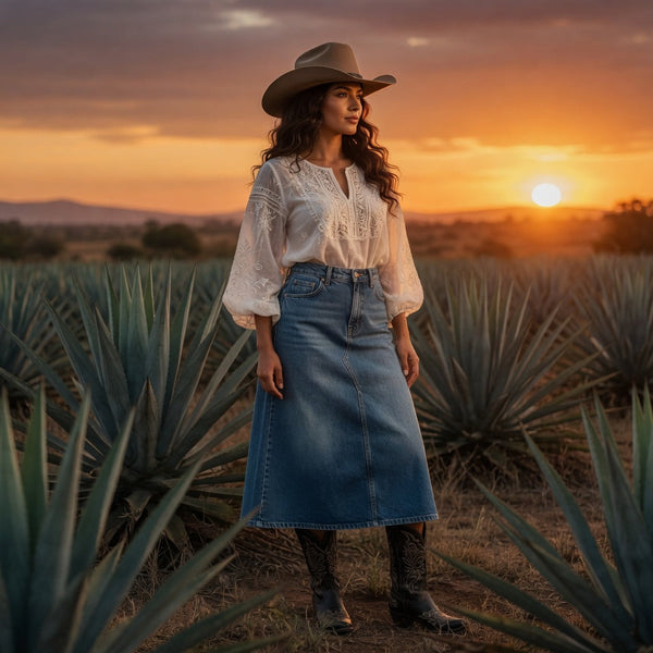 Outfits Vaqueros con Falda y Botas: 12 Looks Femeninos que Enamoran