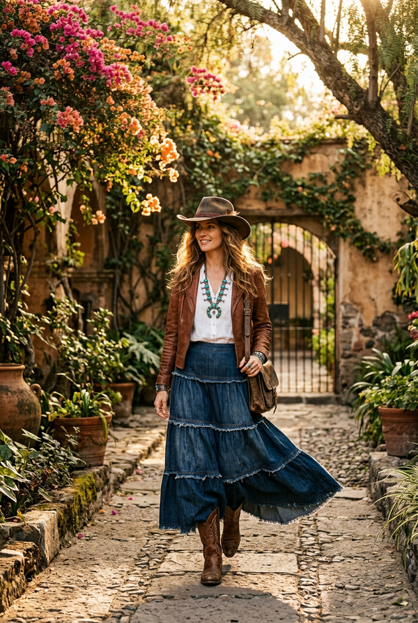 Outfits Vaqueros con Falda Larga o Corta: Estilos para Diferentes Ocasiones