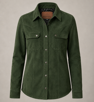 Sobrecamisa Gamuza Piel Tierra Norte Verde Olivo
