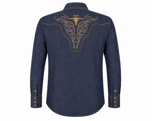 Camisa RANGERS Vaquera Mezclilla boradad