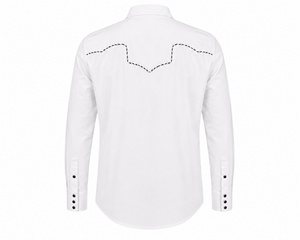 Camisa vaquera Rangers blanca hombre
