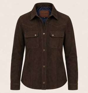 Sobrecamisa Gamuza Piel Tierra Norte Chocolate