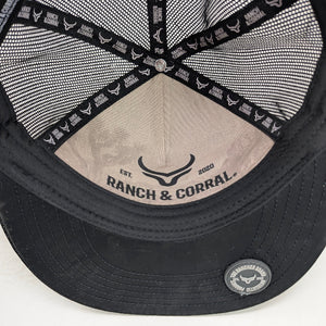 Gorra Ranch & Corral GJRO Negro Trucker Plana Snapback