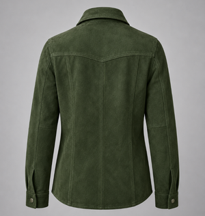Sobrecamisa Gamuza Piel Tierra Norte Verde Olivo