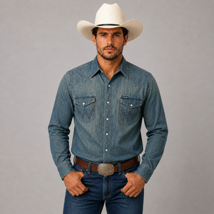Camisa de Mezclilla Wrangler – Clásico Western