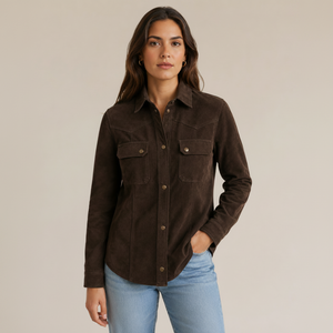 Sobrecamisa Gamuza Piel Tierra Norte Chocolate