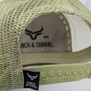 Gorra Ranch & Corral Cowgirl Verde Olivo Café Trucker