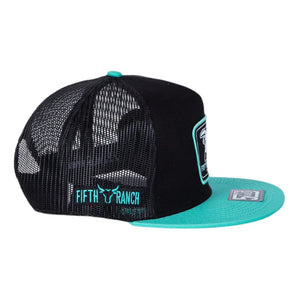 Gorra Fifth Ranch Toro Negro Menta Trucker Snapback