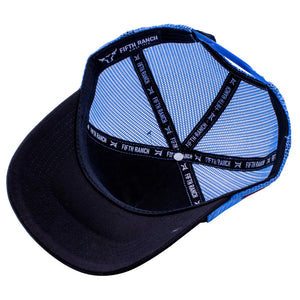 Gorra Fifth Ranch Texas Negro Azul Cielo Trucker Snapback