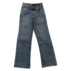 Jeans Mujer Azul Claro Acid Wash Wide Leg Stretch