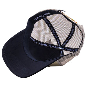 Gorra Fifth Ranch Arizona Beige Negro Trucker Snapback