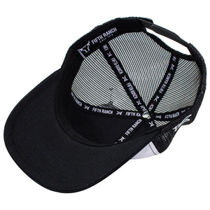 Gorra Fifth Ranch Charro Mexico Blanco Negro Trucker Snapback