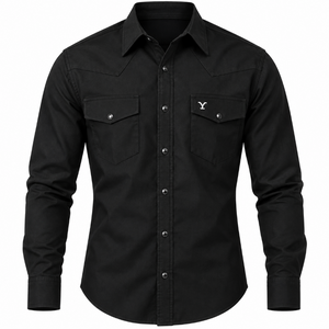 Camisa vaquera color negro marca yellowstone