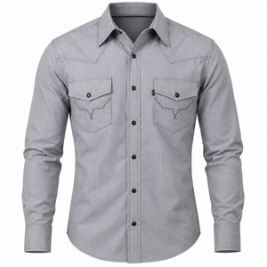 Camisa vaquera marca yellowstone gris jaspe