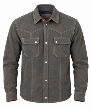 Sobrecamisa Tierra Norte gris piel de borrego 