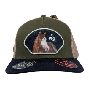 Gorra Payaso Rojo Caballo Olivo Trucker Semicurva
