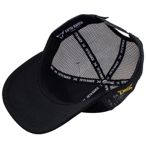 Gorra Fifth Ranch Charro Negro Dorado Trucker Snapback