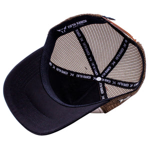 Gorra Fifth Ranch Indian Western Crema Negro Trucker Snapback