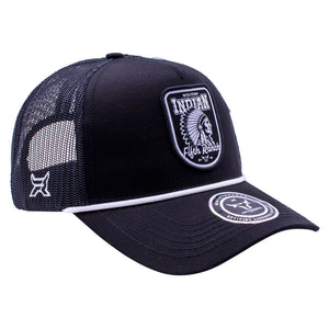 Gorra Fifth Ranch Western Indian Negro Blanco Trucker Snapback