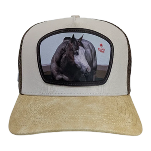 Gorra Ranch & Corral Caballo Payaso Rojo Blanca Trucker Semicurva Snapback