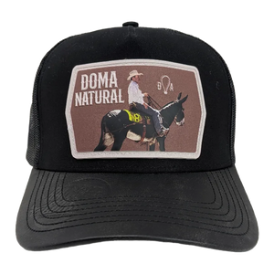 Gorra Ranch & Corral Doma Natural Negra Trucker Semicurva Snapback