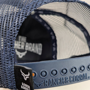 Gorra Ranch & Corral Aussie Gris Naranja Trucker Semicurva Snapback
