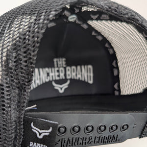 Gorra Ranch & Corral Cuco Raya Negra Trucker Semicurva Snapback