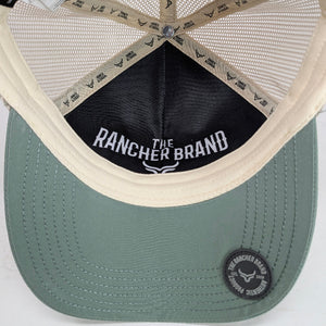 Gorra Ranch & Corral Cuco Raya Naranja Verde Trucker Semicurva Snapback