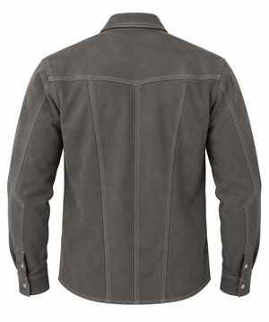 Sobrecamisa Tierra Norte gris piel de borrego 