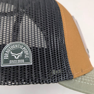 Gorra Ranch & Corral Charro Mexicano Cafe Verde Trucker Semicurva Snapback