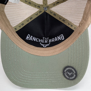Gorra Ranch & Corral David Alonso Café Verde Trucker Semicurva Snapback