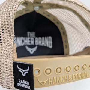 Gorra Ranch & Corral David Alonso Café Verde Trucker Semicurva Snapback