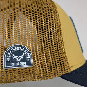Gorra Ranch & Corral It’s Show Time Amarillo Azul Trucker Semicurva Snapback