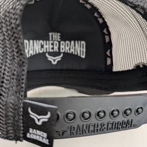 Gorra Ranch & Corral Cattle Driver Negra Trucker Semicurva Snapback