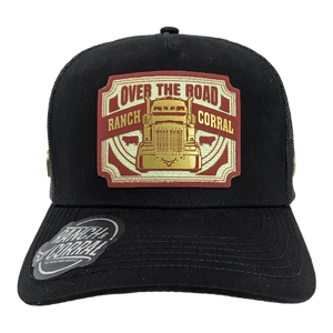 Gorra Ranch & Corral Over The Road Negra Trucker Semicurva Snapback