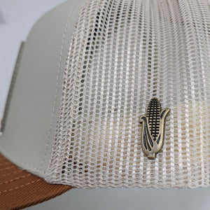 Gorra Ranch & Corral Life Begins Beige Café Trucker Semicurva Snapback