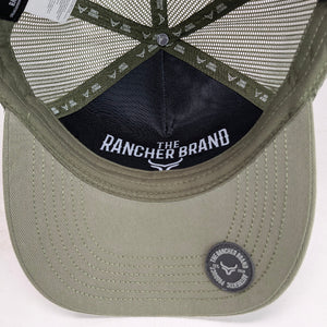 Gorra Ranch & Corral Rancher Brand Azul Marino Verde Trucker Semicurva Snapback