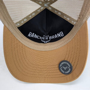 Gorra Ranch & Corral Borrego Negro Café Trucker Semicurva Snapback