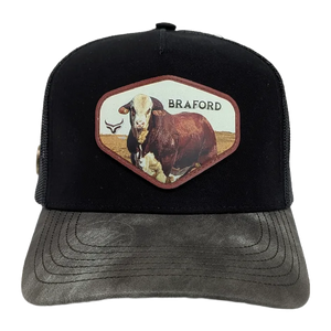Gorra Ranch & Corral Braford Negra Gris Trucker Semicurva Snapback