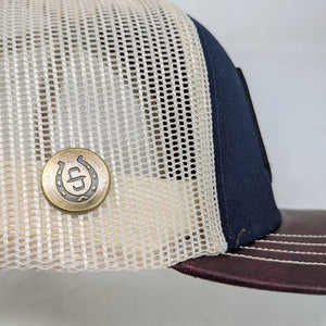 Gorra Stetson Rider Azul Marino Vino Trucker Semicurva Snapback