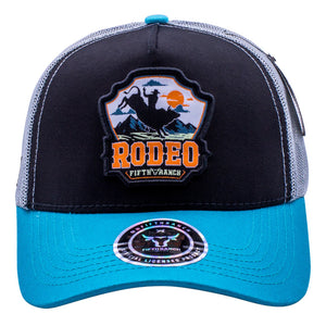 Gorra Fifth Ranch Rodeo Negro Turquesa Trucker
