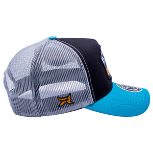 Gorra Fifth Ranch Rodeo Negro Turquesa Trucker