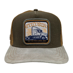Gorra Stetson Truck Cafe Gris Trucker Semicurva Snapback