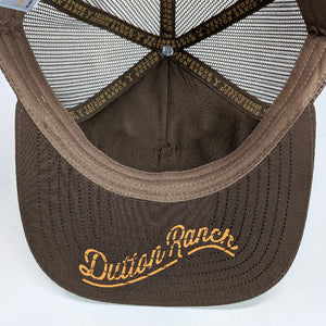 Gorra Yellowstone Wild And Free Verde Petróleo Café Trucker Semicurva Snapback