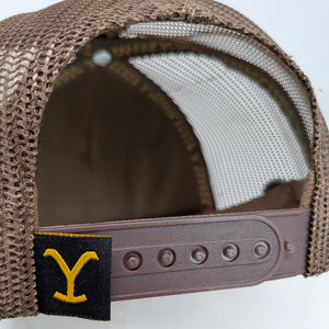 Gorra Yellowstone Ranch Naranja Quemado Café Trucker Semicurva Snapback