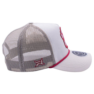 Gorra Fifth Ranch Rodeo Marfil Rojo Trucker