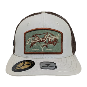 Gorra Yellowstone Bison Ranch Crema Café Trucker Semicurva Snapback