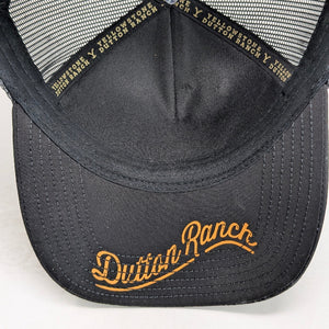 Gorra Yellowstone Logo Clásico Negro Trucker Semicurva Snapback