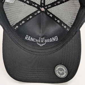 Gorra Ranch & Corral Blue Heeler Negra Trucker Semicurva Snapback
