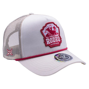 Gorra Fifth Ranch Rodeo Marfil Rojo Trucker